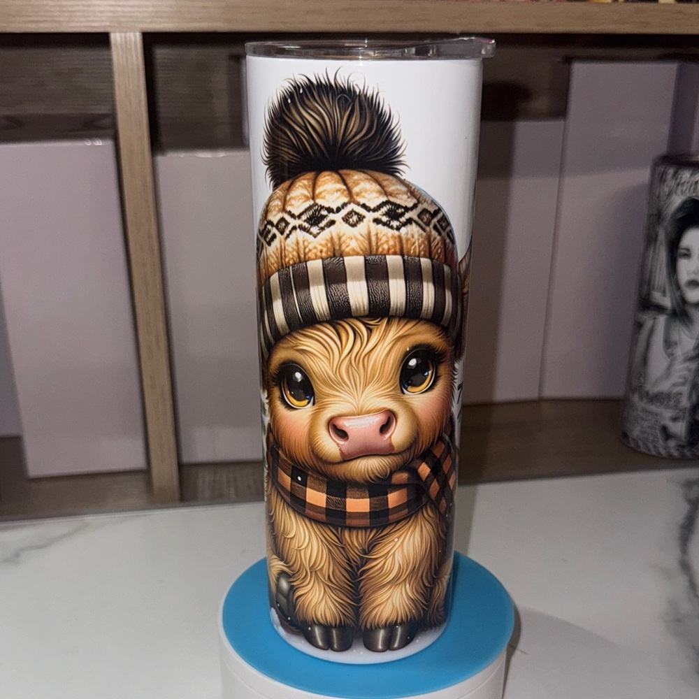 20oz Christmas Highland Cow